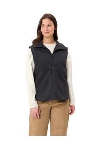 Fleeceweste VAUDE "WOMEN'S NAJUN FLEECE VEST", Damen, Gr. 46, grau (phantom blac), Obermaterial: 100% Polyester, Westen Fleeceweste, weiter Schnitt, sportlicher Stil, mit seitlichen Schlitzen