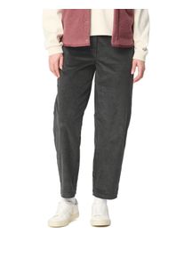 Cordhose VAUDE "WOMEN'S NAJUN CORD PANTS", Damen, Gr. 38, N-Gr, grau (graphite), Cord, Obermaterial: 99% Baumwolle, 1% Elasthan, Hosen Cordhose, weit geschnittene Beine, Loose Fit, aus Baumwolle und Elasthan