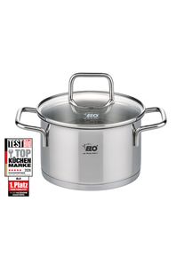 Fleischtopf ELO "Citrin", silber (edelstahlfarben), H:9,5cm &Oslash;:14cm, T&ouml;pfe, Fleischtopf, Induktion