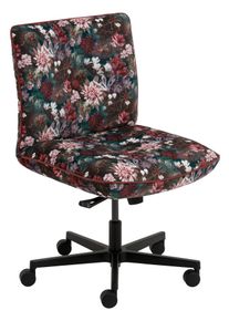 mayer Sitzm&ouml;bel Drehstuhl MAYER SITZM&Ouml;BEL "myCOSYWORXX Homeoffice Sessel", schwarz (floral lila, beere, gr&uuml;n, schwarz, floral lila, beere, gr&uuml;n), B:58cm H:89cm T:64cm, Stoff, St&uuml;hle, Drehstuhl, besonders bequem gepolstert