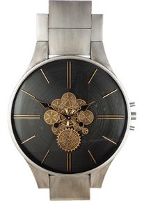 Wanduhr GILDE "Wanduhr Timing", silber (silberfarben), B:62,5cm H:99,5cm, Wanduhren, Wanduhr
