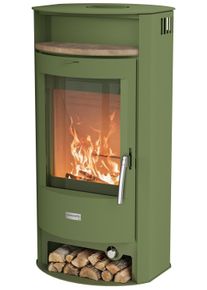 Kaminofen Hanseatic "PARMA Stahl salbeigr&uuml;n, Trendfarbe Lieferung bis ins Wohnzimmer", gr&uuml;n, Kamin&ouml;fen, Kaminofen, NEU und Exklusiv