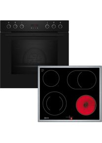 Neff Elektro-Herd-Set "EX4PB0", Energieeffizienz: A+, schwarz, Herdsets, Pyrolyse-Selbstreinigung & flexible, gro&szlig;e Br&auml;terzone, Elektro-Herd-Set