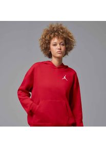 Kapuzensweatshirt JORDAN "W J JUMPMAN FLC PO 2", Damen, Gr. XXL, rot (gym rot, wei&szlig;), angeraute Sweatware, Obermaterial: 70% Baumwolle, 30% Polyester, unifarben, Basic normal, Rundhals, angesetztes B&uuml;ndchen, Sweatshirts Kapuzensweatshirt, mit Kapuze und K&auml;ngurutasche, Basic Passform, in normaler L&auml;nge
