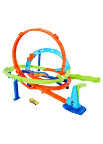 Hotwheels Autorennbahn HOT WHEELS "Hot Wheels Action-Trackset Looping-Zyklon-Challenge", bunt, Autorennbahnen, KinderH:45cm, Kunststoff, Autorennbahn, H:45cm