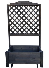 Spalier Promadino "Romantica", grau (anthrazit), B:80cm H:140cm T:41cm, Holzwerkstoff, Rankhilfen, Spalier, aus impr&auml;gniertem und FSC-zertifiziertem Kiefernholz