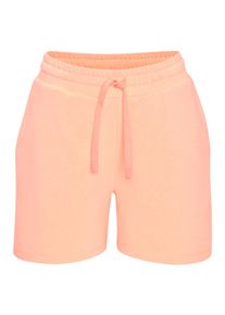 Shorts BENCH. LOUNGEWEAR, Damen, Gr. 44/46, N-Gr, rosa (peach), Sweatware, Obermaterial: 60% Baumwolle, 40% Polyester, unifarben, kurz, Hosen Shorts, mit seitlichen Ziern&auml;hten