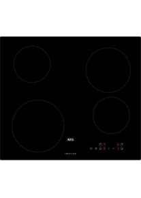 AEG Induktions-Kochfeld "IB6420ACB", schwarz, B:59cm H:4,8cm T:52cm, Kochfelder, rahmenloses Design, vier Kochzonen mit unterschiedlichen Durchmessern, Induktions-Kochfeld