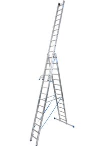 Doppelleiter KRAUSE "STABILO", silber (silberfarben), B:50cm H:410cm, Aluminium, Leitern, Doppelleiter