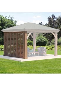 Sichtschutzelement WESTMANN, braun, H:232cm L:298cm, Holzwerkstoff, Zaunelemente, Sichtschutzelement, f&uuml;r Holzpavillon &raquo;Devon&laquo;, BxH: 298x232 cm