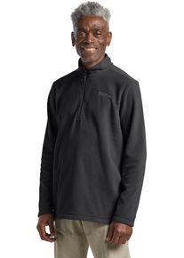 Stehkragenpullover Jack Wolfskin "TAUNUS HZ M", Herren, Gr. S (48), schwarz, Obermaterial: 100% Polyester, Pullover Stehkragenpullover, Fleecepullover, Halfzip-Rei&szlig;verschluss, Stehkragen