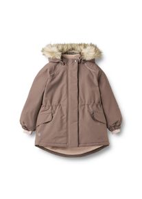 Outdoorjacke Wheat "Jacket Mathilde", M&auml;dchen, Gr. 98, braun (9623 plum truffle), Web, Obermaterial: 100% Nylon, unifarben, A-Linie normal, Windstopperb&uuml;ndchen, Jacken Outdoorjacke, Kunstfaser, wasserdicht, atmungsaktiv und leicht wattiert