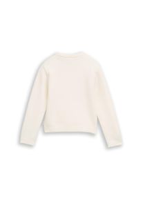Jacquardpullover Tom Tailor, M&auml;dchen, Gr. 116/122, wei&szlig; (gardenia wei&szlig;), Strick, Obermaterial: 52% Viskose, 27% Polyester, 21% Polyamid, regular fit taillenbedeckt, Rundhals, Rippb&uuml;ndchen, Pullover Jacquardpullover, mit Herzmuster