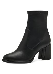 Stiefelette Tamaris, Damen, Gr. 39, schwarz, Lederimitat, unifarben, Basic, Schuhe Stiefelette, Ankleboots, Businessboots, mit 7,5-cm-Blockbsatz