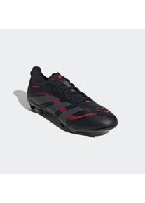 Fu&szlig;ballschuh adidas Performance "PREDATOR LEAGUE FG/MG", Gr. 48, schwarz (core schwarz, grau four, lucid rot), Synthetik, Schuhe Fu&szlig;ballschuh, f&uuml;r Rasenpl&auml;tze