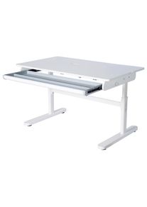 Roba Schreibtisch, Wei&szlig;, Metall, Holzwerkstoff, 1 Schublade(n) Schubladen, 109.5x62-78x60 cm, h&ouml;henverstellbar, B&uuml;rom&ouml;bel, Schreibtische, H&ouml;henverstellbare Schreibtische