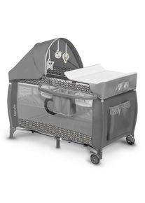 lionelo Reisebett, Grau, Wei&szlig;, Kunststoff, 86x127x71 cm, Seitentaschen, Ausstieg, Babym&ouml;bel & Kinderm&ouml;bel, Babyzimmer, Babybetten, Reisegitterbetten