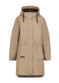 Funktionsmantel Icepeak "Icepeak AALAN", Damen, Gr. 48, beige (cafe au lait), Obermaterial: 59% Baumwolle, 41% Polyamid. Futter: 100% Polyester. Wattierung: 100% Polyester, M&auml;ntel Funktionsmantel, wasserabweisend, winddicht, atmungsaktiv, aus Baumwolle und Polyamid