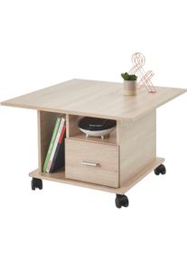 Couchtisch Stolkom "Activio", braun (sonoma, sonoma), H:45cm, Tische, Couchtisch, rollbar, Tisch mit Schubkasten