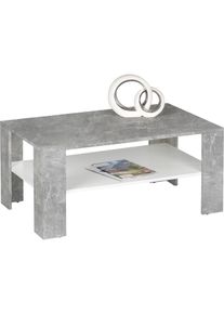 Couchtisch Stolkom "Joker", grau (beton, wei&szlig;, beton, beton), H:44cm, Tische, Couchtisch, Klassischer Wohnzimmertisch-Beistelltisch