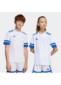 Fu&szlig;balltrikot adidas Performance "SQUADRA 25 KIDS TRIKOT", Kinder, Gr. 128, wei&szlig; (wei&szlig;, royal blau), Obermaterial: 100% Polyester, Rundhals, Trikots Fu&szlig;balltrikot, f&uuml;r Kinder, mit AEROREADY-Technologie, aus Polyester, Kurzarmdesign