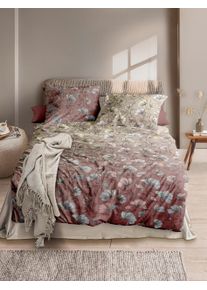Bettw&auml;sche Irisette "Wave 8718", bunt (90 multi), B/L: 135cm x 200cm, 1 Stk., 1 Stk., Mako-Satin, B/L: 80cm x 80cm, 2, Mako-Satin, Obermaterial: 100% Baumwolle, Bettw&auml;sche, Bettw&auml;sche, Mako-Satin, anschmiegsam und atmungsaktiv, Ganzjahresqualit&auml;t
