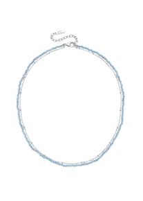 Collier "Collier mit hellblauen Apatit-Kugeln, Silber 925", blau (hellblau), Giorgio Martello MILANO, Halsketten, Damen, Silber 925 (Sterlingsilber), Collier