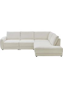 Ecksofa DIE PLANBAR "ZE-EM24139, L-Form, B: 310 cm", beige (rubens natur), B:310cm H:83cm T:248cm, 100% Polyester, Sofas, Ecksofa, SoftSitz-Kaltschaumpolsterung, 1 o. 3 Sitztiefenverstellungen w&auml;hlbar