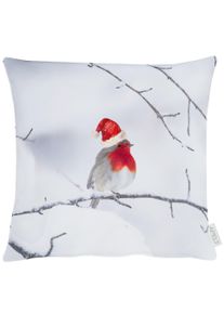 Dekokissen Apelt "8102", wei&szlig; (wei&szlig;, gemustert), B:40cm L:40cm, Baumwolle, Polyester, Dekokissen_Sitzkissen_Kissenh&uuml;llen, Dekokissen