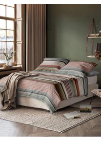Bettw&auml;sche Irisette "Wave 8678", bunt (90 multi), B/L: 135cm x 200cm, 1 Stk., 1 Stk., Mako-Satin, B/L: 80cm x 80cm, 2, Mako-Satin, Obermaterial: 100% Baumwolle, Bettw&auml;sche, Bettw&auml;sche, Mako-Satin, anschmiegsam und atmungsaktiv, Ganzjahresqualit&auml;t