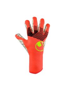 Torwarthandschuhe Uhlsport "Torwarthandschuhe FM ZNE Supergrip+ FS", Herren, Gr. 12, rot (fluo rot, wei&szlig;, fluo gelb), Obermaterial: 81% Gummi rubber. 13% Polyester PES. 6% Nylon NY., Handschuhe Torwarthandschuhe