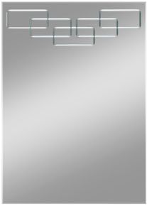 Wandspiegel Jokey "Oblong", transparent (wei&szlig;, neutral), B:50cm H:70cm, Kristallglas, Spiegel, Wandspiegel, 50 x 70 cm
