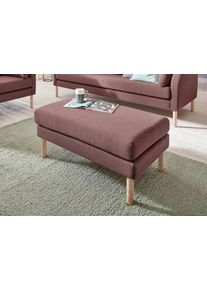 Hocker Andas "Grenzda", braun (beere), B:94cm H:47cm T:64cm, Hocker, Hocker, F&uuml;&szlig;e aus Massivholz, Erg&auml;nzung zum 2- und 3-Sitzer
