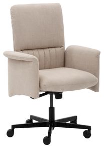 mayer Sitzm&ouml;bel Drehstuhl MAYER SITZM&Ouml;BEL "myCOSYWORXX Homeoffice Sessel", beige (beige, schwarz, beige), B:71cm H:97cm T:64cm, Stoff, St&uuml;hle, Drehstuhl, besonders bequem gepolstert