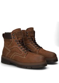 PME-Legend Schn&uuml;rstiefelette PME LEGEND "SKYVAN", Herren, Gr. 43, cognac, Nubukleder, used, Basic, Schuhe Schn&uuml;rstiefelette, Schn&uuml;rboots, Workerboots mit Anziehlasche, Rei&szlig;verschluss