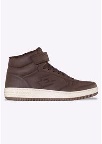 Sneakerboots Lotto, Damen, Gr. 44, dunkelbraun, beige, Synthetik, Schuhe Sneakerboots, Winterschuhe, Schn&uuml;rboots, Sneaker, gef&uuml;ttert