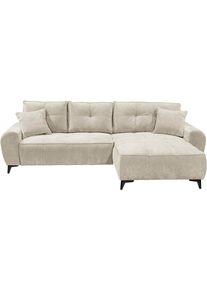 Ecksofa ED EXCITING DESIGN "Elisa", beige, B:284cm H:48cm T:191cm, 100% Polyester, Sofas, Ecksofa