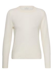 Strickpullover Kaffe "Damen Strickpullover KAcashie", Damen, Gr. L, wei&szlig; (whisper wei&szlig;), Obermaterial: 90% Wolle mw. 10% Kaschmir WS., Pullover Strickpullover