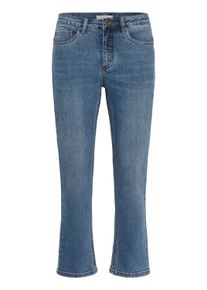 Regular-fit-Jeans Kaffe "Damen Jeans KAriver", Damen, Gr. 29, N-Gr, blau (medium blau denim), Obermaterial: 75% Baumwolle CO. 13% Viskose CV. 10% Polyester PES. 2% Elasthan EL., Jeans Regular-fit-Jeans