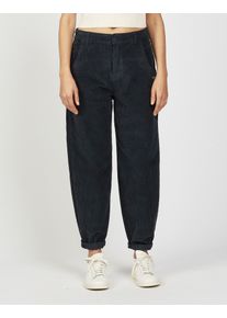 Cordhose Gang "94VIA", Damen, Gr. 33, N-Gr, grau (dunkelgrau), Cord, Obermaterial: 98% Baumwolle, 2% Elasthan, regular fit kn&ouml;chellang, Hosen Cordhose, im Balloon Fit, hohe Taille