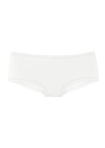Panty Lascana, Damen, Gr. 40/42, beige (creme), Jersey, Obermaterial: 95% Baumwolle, 5% Elasthan. Spitze: 90% Polyamid, 10% Elasthan, unifarben, Unterhosen Panty, aus elastischer Baumwolle mit weicher Spitze