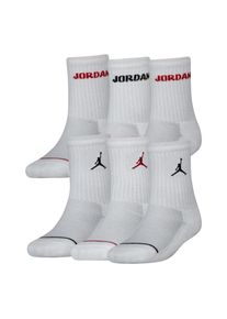 Sportsocken Jordan "JHB Jordan LEGEND CREW 6PK f&uuml;r Kinder", Jungen, Gr. 27-34,5, wei&szlig;, Obermaterial: 97% Polyester, 3% Elasthan, Socken Sportsocken