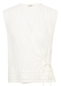 Kurzarmbluse Soaked in Luxury "Damen Bluse kurzarm SLEmbla", Damen, Gr. M, wei&szlig; (broken wei&szlig;), Obermaterial: 100% Baumwolle CO., Blusen Kurzarmbluse