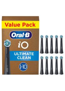 Aufsteckb&uuml;rsten Oral-B "iO Ultimative Reinigung", schwarz, Zahnb&uuml;rstenk&ouml;pfe, 10 Stk., Aufsteckb&uuml;rsten, f&uuml;r fortgeschrittene Tiefenreinigung und Plaque-Entfernung, Topseller