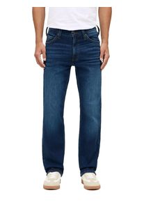 Straight-Jeans Mustang "Herren Style Tramper Straight", Herren, Gr. 35, L&auml;nge 30, blau (843 dunkelblau), Denim/Jeans, 99% Baumwolle, 1% Elasthan, unifarben, straight fit, Jeans Straight-Jeans