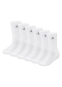 Socken Jordan "JHN EVERYDAY ESSENTIALS 6PK CR", M&auml;dchen, Gr. 24 (26,5), wei&szlig;, Obermaterial: 97% Polyester, 3% Elasthan, Socken Socken, im 6er Pack, mit bequemer Polsterung an der Fu&szlig;sohle