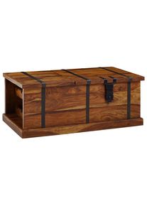 Mid.you , Sheeshamfarben , Holz , Sheesham , massiv , rechteckig , 60x40x100 cm , Stauraum, klappbar ,