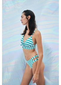 Mid-waist gestreepte hipster bikini onderbroek