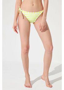 Gestreepte Lage Taille String Bikini Onderkant