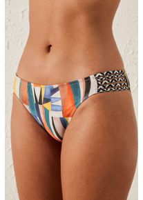Geometrische Mid-Waist Hipster Bikini Onderkant
